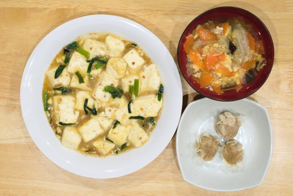 ヨシケイ プチママの『麻婆豆腐・シュウマイ・かき玉スープ』